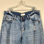 Nature Denim Mid Rise Distressed Raw Hem Straight Leg Denim Jeans Size 5/26 Photo 2