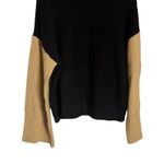 Sanctuary  Black Tan Colorblock Long Sleeve Turtleneck Pullover Sweater Medium Photo 7