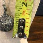 JACK JUDITH Sterling Silver Onyx Marcasite Reversible Pendant & Huggies Earrings Photo 9