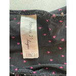 Forever 21 Women's  Black Pink Heart Print Chemise M Photo 2