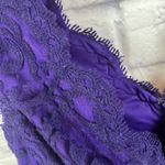 Tadashi Shoji Purple Lace Dark Feminine Sexy Sheath Dress Size 0 Petite Photo 2