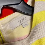 Loft  Pink and yellow striped Shift Dress Size 8 Photo 1