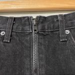 Carmar Black Raw Hem Denim Zip Front Mini Jean Skirt Festival Wear Womens 26 Size 4 Photo 3