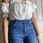 Forever 21 White Flowy Shirt Photo 1