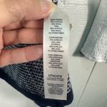 Chico's  Sleeveless Vest Cardigan Chevron Navy White Duster Size 2/XL EUC Photo 3