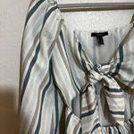 Forever 21  Romper Blue Striped White Long Sleeve Small Photo 2