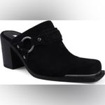 Zigi Bretti Women’s Black Suede Block Heel Mules Size 9 – Western Boho Slip Photo 13