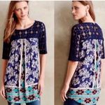 Anthropologie NWT Akemi + Kin  Maite Motif Lace & Floral Tunic/Blouse Size Large Photo 1