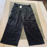 A New Day Women's High-Rise Satin Cargo Pants - Black Photo 4