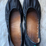 Tieks Black Leather Ballet Flats with Green Soles, Size 9 Photo 0