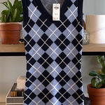 Hollister NWT Argyle Sweater Knit V-neck Dress, XS Photo 0