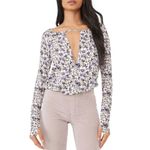 Free People NWT!  Kaya Printed Floral Bodysuit Photo 1