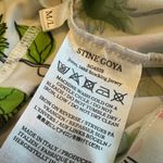 Stine Goya Juno Long Sleeve Stretch Shirt Green Sunflower Print Size Medium White Photo 5