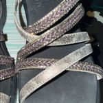 Skechers Sketchers Cali Luxe Foam Black and Silver Strappy Wedge Sandals NWT Photo 5