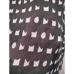 Elk the Label Green Geometric Sheer Crinkle Blouse Long Sleeve Size 8 Photo 4