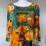 Vtg Take Two Eiffel Tower Balloon Graphic Top Artsy Vintage France Print Retro Multiple Size none Photo 0