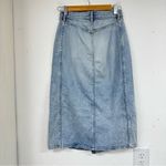 3x1  Light Wash Denim Button Front Midi Jean Skirt Womens 26 Coastal Cowgirl Photo 5
