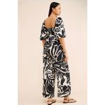 Farm Rio  Puff-Sleeve Printed Linen Jumpsuit Photo 2