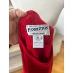 Pendleton Vintage  Merino Wool Textured Red Mock Neck Short Sleeve Sweater Photo 3