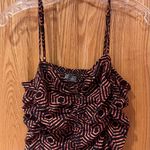 Urban Outfitters  Veronica Ruched Geo Print Midi Dress in Red Multi Size‎ Large Photo 5