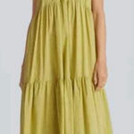 Everlane  Tiered Dress gingham check billow maxi womens Green (small) minimalist Photo 0