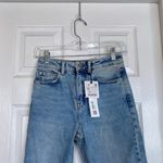 ZARA NWT  High Rise Slim Fit Jeans Light Wash Size 2 New Straight Leg Photo 2