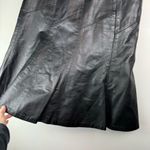 Northside Vintage Black Leather A-Line Skirt Sz 13 Flare Hem Photo 11