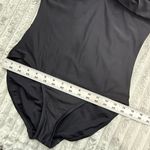 Attention Y2K Swimsuit Womens M Black One Piece Halter Padded Cups Bead Accents‎ Size M Photo 7