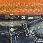 Miss Me DARK WASH COWGIRL RHINESTONE BLING STRETCH BOOT CUT JEANS Photo 3