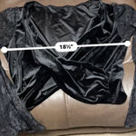Cider Women's Black Velvet Lace Sleeve Top Size 0XL Photo 5