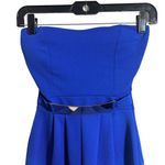Uk2la  Womens Size Small Strapless Short Romper Blue Metal Plate Pleated Photo 1