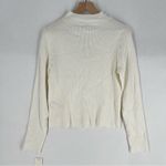 Bar III ‎ Womens Size 1X White Ribbed Cut-Out Long Sleeve Mock Neck Sweater Top Photo 10