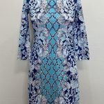 Lilly Pulitzer  XS Bay Dress Lapis Lazuli Your Biggest Fan Resort Blue Vacation Photo 4