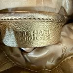 Michael Kors Metallic Gold Ruched Webster Crossbody Bag Photo 2