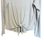 Saturday Sunday Anthropologie Top Womens Large Beige Ribbed Knot Front Blouse Photo 3