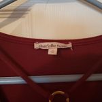 Charlotte Russe Charolette Russe Deep Plunge V Cut Caged Bodycon Burgundy Dress Sz Small‎ Photo 2