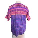 Denim & Supply Ralph Lauren  Embroidered Striped Boho Top Purple Medium Artsy Photo 3