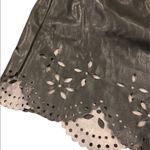 Mona B  faux leather eyelet shorts size large Photo 1