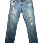 Kut From The Kloth  Reese High Rise Ankle Raw Hem Straight Leg Size 8 Photo 0