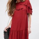 ASOS New  Short Sleeve Drop Waist‎ Dress with Ruffles Photo 0