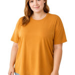 Zenana NWOT Mustard Yellow Oversized Crewneck Tunic Top Women’s Size Large Photo 0