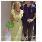 Alice + Olivia Jules Tie-Back Paneled Maxi Dress Size 4 Eyelet Neon Lace Spring Photo 3