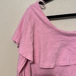 Anthropologie ‎ Postmark Pink One Shoulder Ruffle Top size Small Photo 3