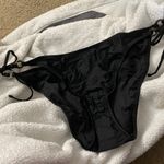 J.Crew  Bikini Swim Bottom O Ring Side Tie Black 3X (22-24) NWT High Cut Leg Photo 0