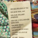 Johnny Was NWT Imagination Scarf in Multi Black Parrot Patchwork Silk Tassel Photo 4