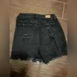 Simple Society  Black Distressed Jean Shorts Photo 1