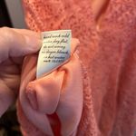 Dina Be  Anthropologie Lace Coral Short Sleeves Dress, Size Small Photo 8