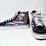 Vans  Black Suede Free Bird Sk8-Hi Freedom Eagle American Flag Sneakers~10.5~  Photo 1
