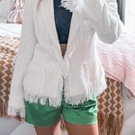 CAbi White Blazer With Fringe  Photo 0