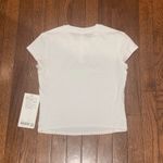 Lululemon XS Organic Cotton Baby Tee Tennis & Sports Club White NWT Preppy 1998 Photo 3